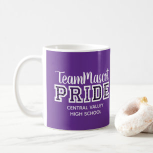 Purple School Pride Mascot Name Coffee Mug