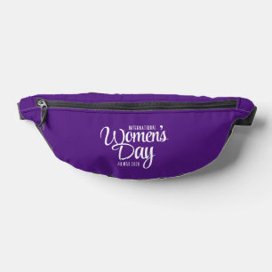 Purple Script International Women's Day March 8 Bum Bags