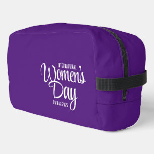 Purple Script International Women's Day March 8 Dopp Kit
