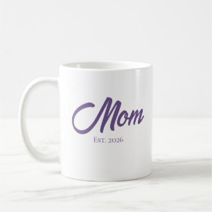 Purple Script Mum Established Coffee Mug