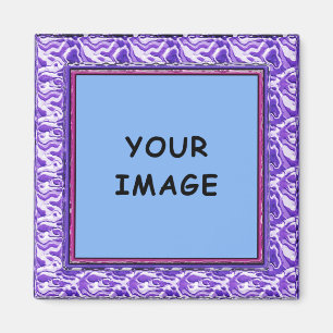 Purple Sculptured Photo Frame Magnet