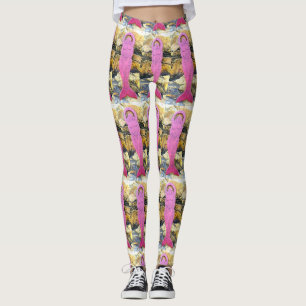 purple sea goddess leggings