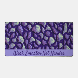 Purple Sea Shells Desk Mat