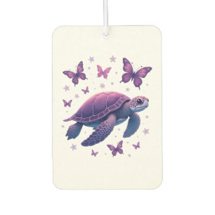 Purple - Sea Turtle Butterfly T-Shirt Car Air Freshener