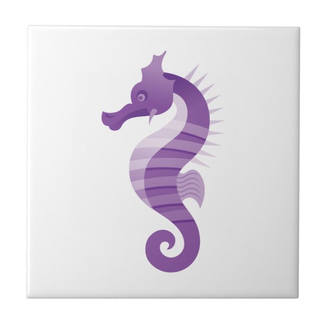 Purple Seahorse Tile (Front)