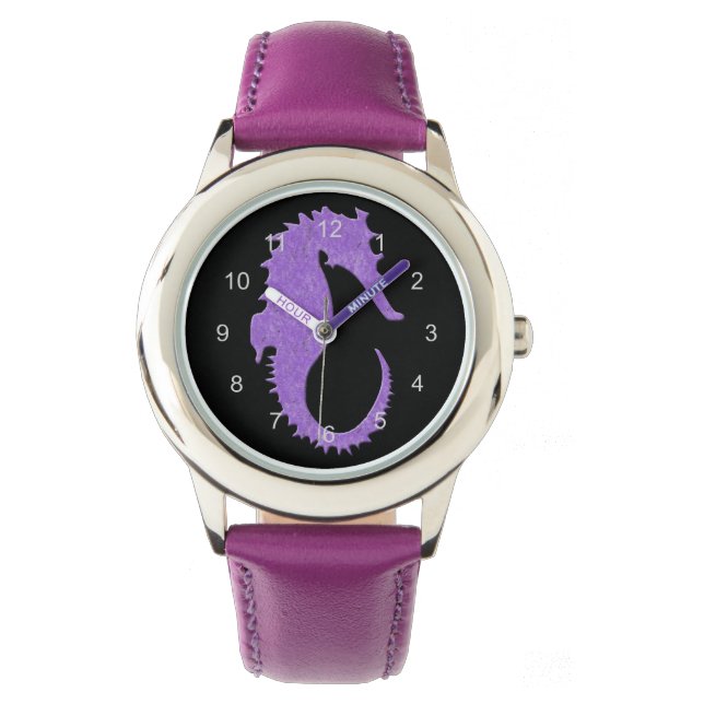 Purple Seahorse Watch (Front)