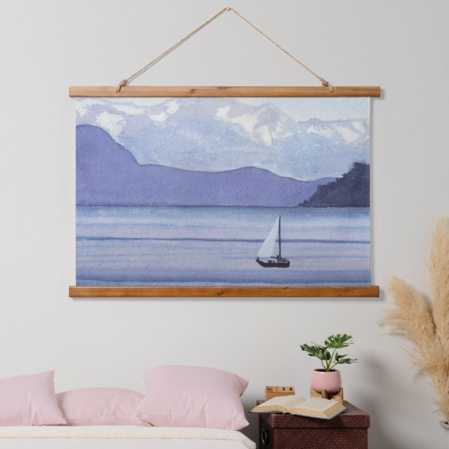 Purple Seascape Hanging Tapestry (Bedroom)
