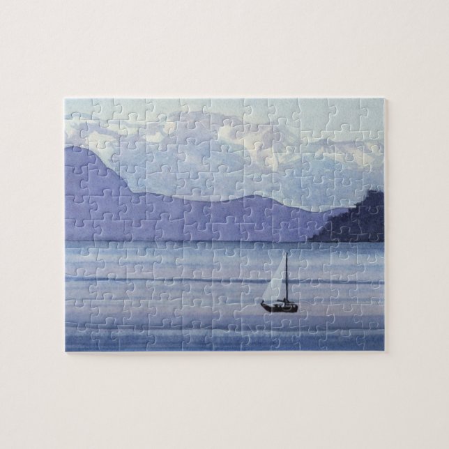 Purple Seascape Jigsaw Puzzle (Horizontal)