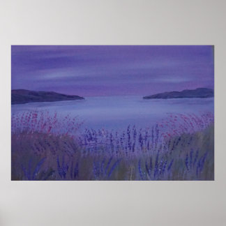 Purple seascape poster