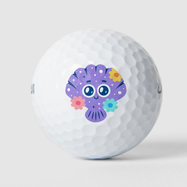 Purple Seashell Golf Balls (Front)