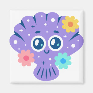Purple Seashell Magnet