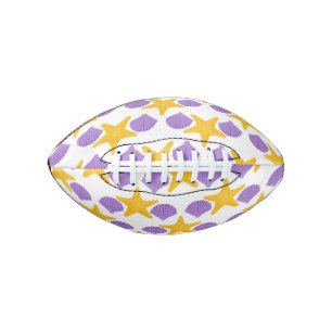 Purple Seashells Yellow Starfish Marine Life American Football