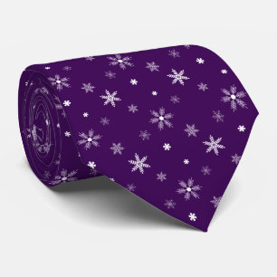 purple seasonal white geometric pattern tie