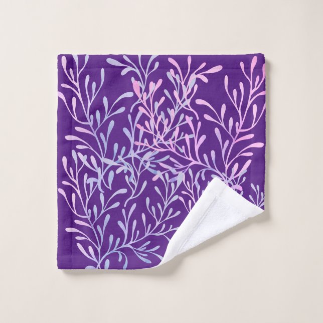 purple seaweed design wash cloth (Wash Cloth)