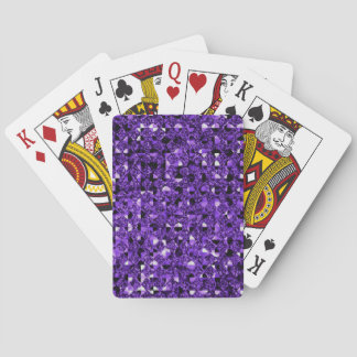 Purple Sequin Effect Playing Cards
