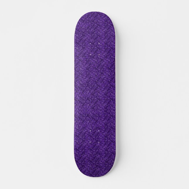 purple sequin effect skateboard (Front)