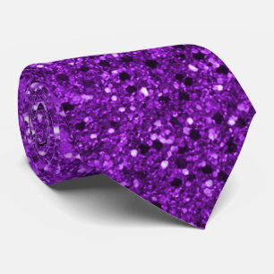 Purple Sequins Chic Glitter Tie