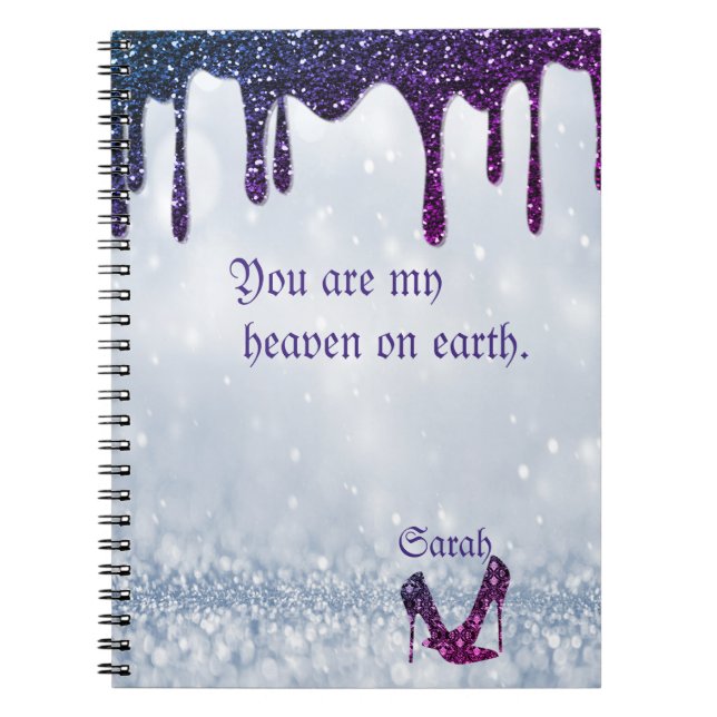 Purple Sequins  Notebook (Front)