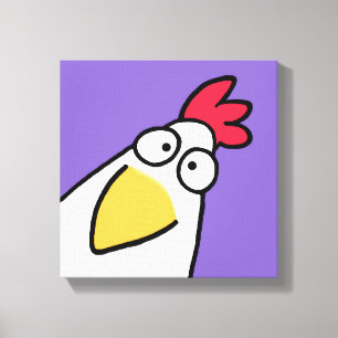 Purple SERIOUS CHICKEN by Sandra Boynton Canvas Print
