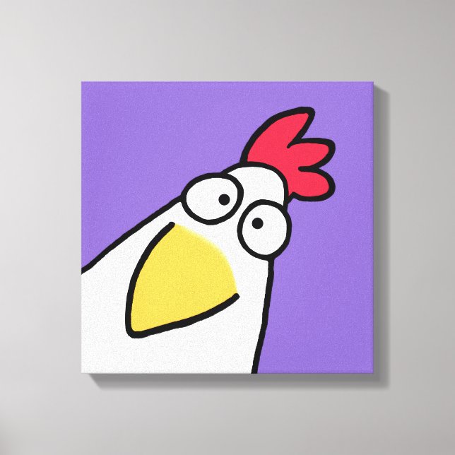 Purple SERIOUS CHICKEN by Sandra Boynton Canvas Print (Front)