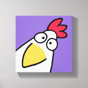 Purple SERIOUS CHICKEN by Sandra Boynton Canvas Print