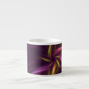 Purple Shades Abstract Flower Fantasy Espresso Cup