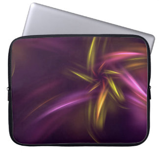 Purple Shades Abstract Flower Fantasy Laptop Sleeve