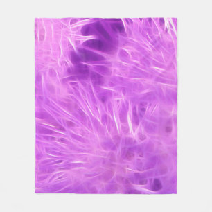 Purple Shades Flowers Transformed Fleece Blanket