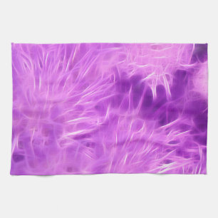 Purple Shades Flowers Transformed Tea Towel