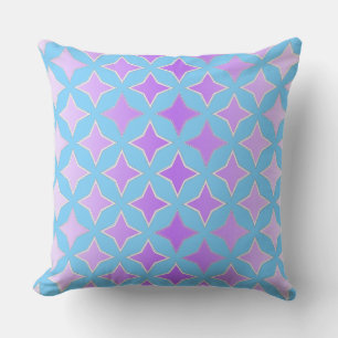 Purple Shades Gradients Sparkling Stars Cushion