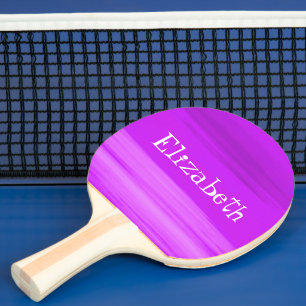 Purple shades name girl ping pong paddle