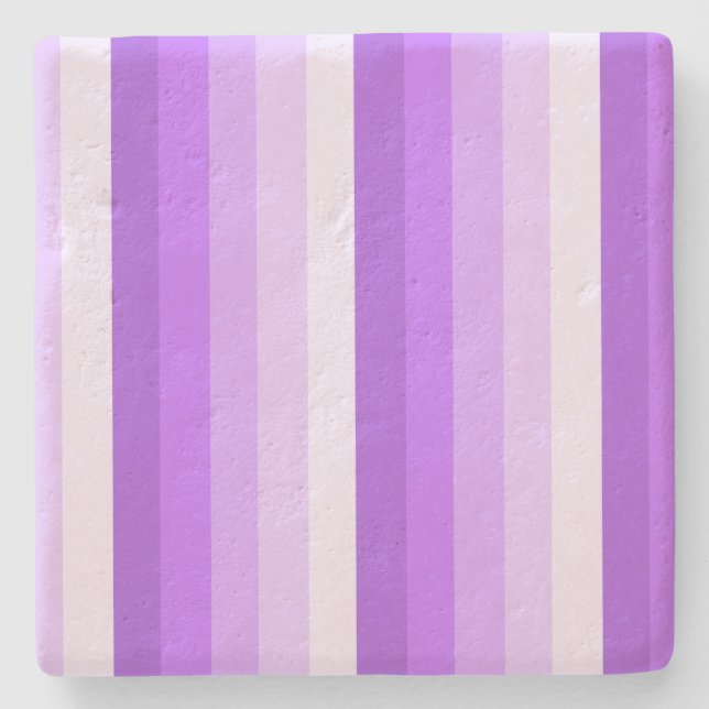 Purple shadow stripes stone coaster (Front)