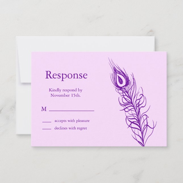 Purple Shake your Tail Feathers RSVP (Front)