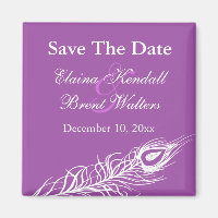 Purple Shake your Tail Feathers Save the Date