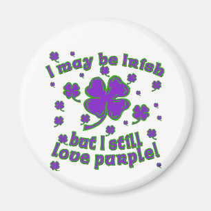 Purple Shamrock St. Patrick's Day Design Magnet