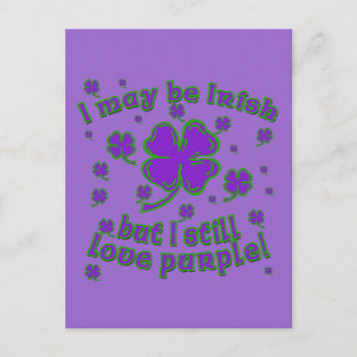 Purple Shamrock St. Patrick's Day Design Postcard
