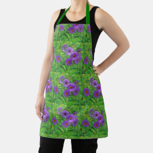 PURPLE SHASTA DAISIES APRON