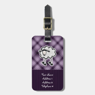 Purple Sheep Luggage Tag