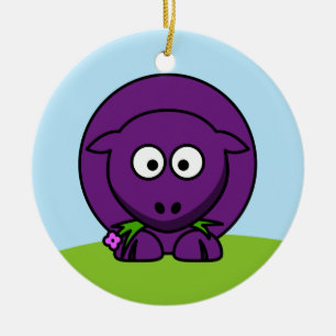 Purple Sheep Ornament