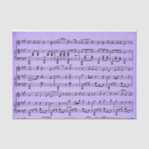 Purple Sheet Music Tissue Paper