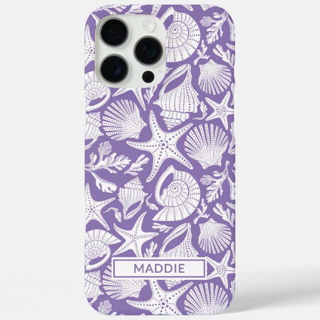 Purple Shells Personalized Case-Mate iPhone Case (Back)