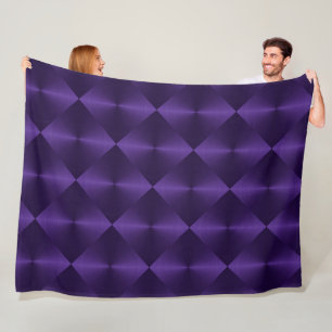 Purple Shimmer Blocks Tie Fleece Blanket