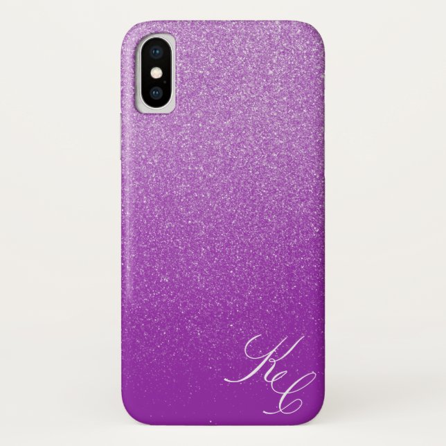Purple Shimmer Dust Personalised Phone Case (Back)