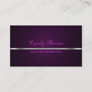 Purple Shimmer with Silver Business Card