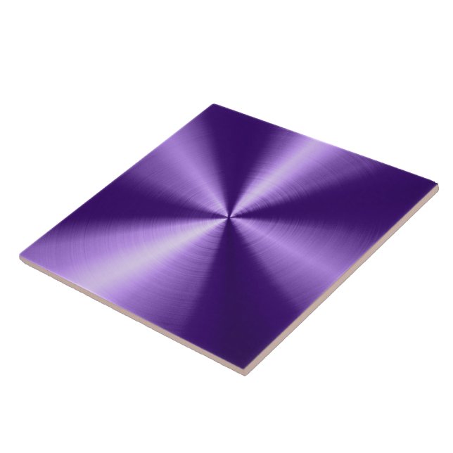 Purple Shiny Metallic Design Stainless Steel Look Tile (Side)