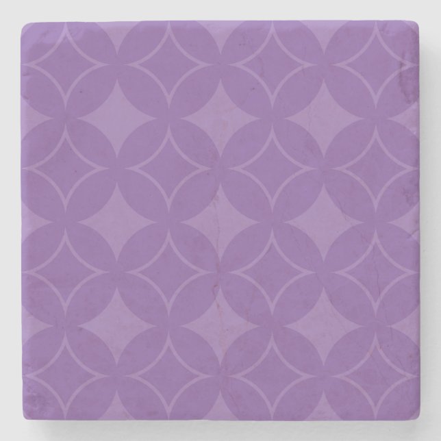 Purple shippo pattern stone coaster (Front)