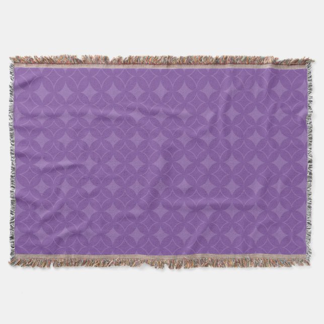 Purple shippo pattern throw blanket (Front)