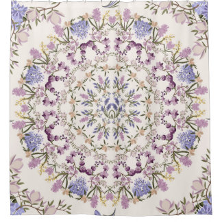 Purple Shower Curtain - Wisteria Curtain - Floral