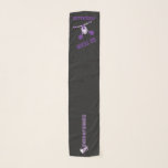 Purple Silhouette Cute Cheerleader  Scarf<br><div class="desc">🥇AN ORIGINAL COPYRIGHT DESIGN by Donna Siegrist ONLY AVAILABLE ON ZAZZLE! Cheerleader Scarves ready for you to personalise. Makes a great gift for a cheerleader. Available in several colours. ✔NOTE: ONLY CHANGE THE TEMPLATE AREAS NEEDED! 😀 If needed, you can remove the text and start fresh adding whatever text and...</div>