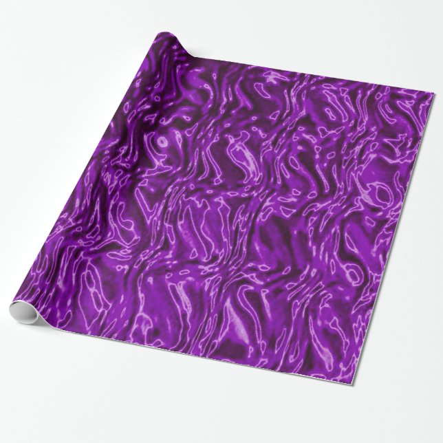 Purple Silk Faux Wrapping paper (Unrolled)